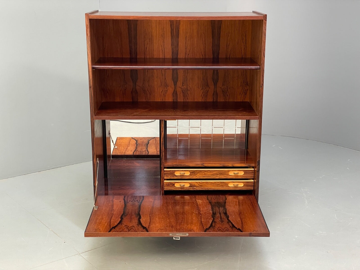 Vintage Danish Drinks Cabinet Shelving Unit 1960s Mid Century EB9506 MWOO - UKDK FURNITURE