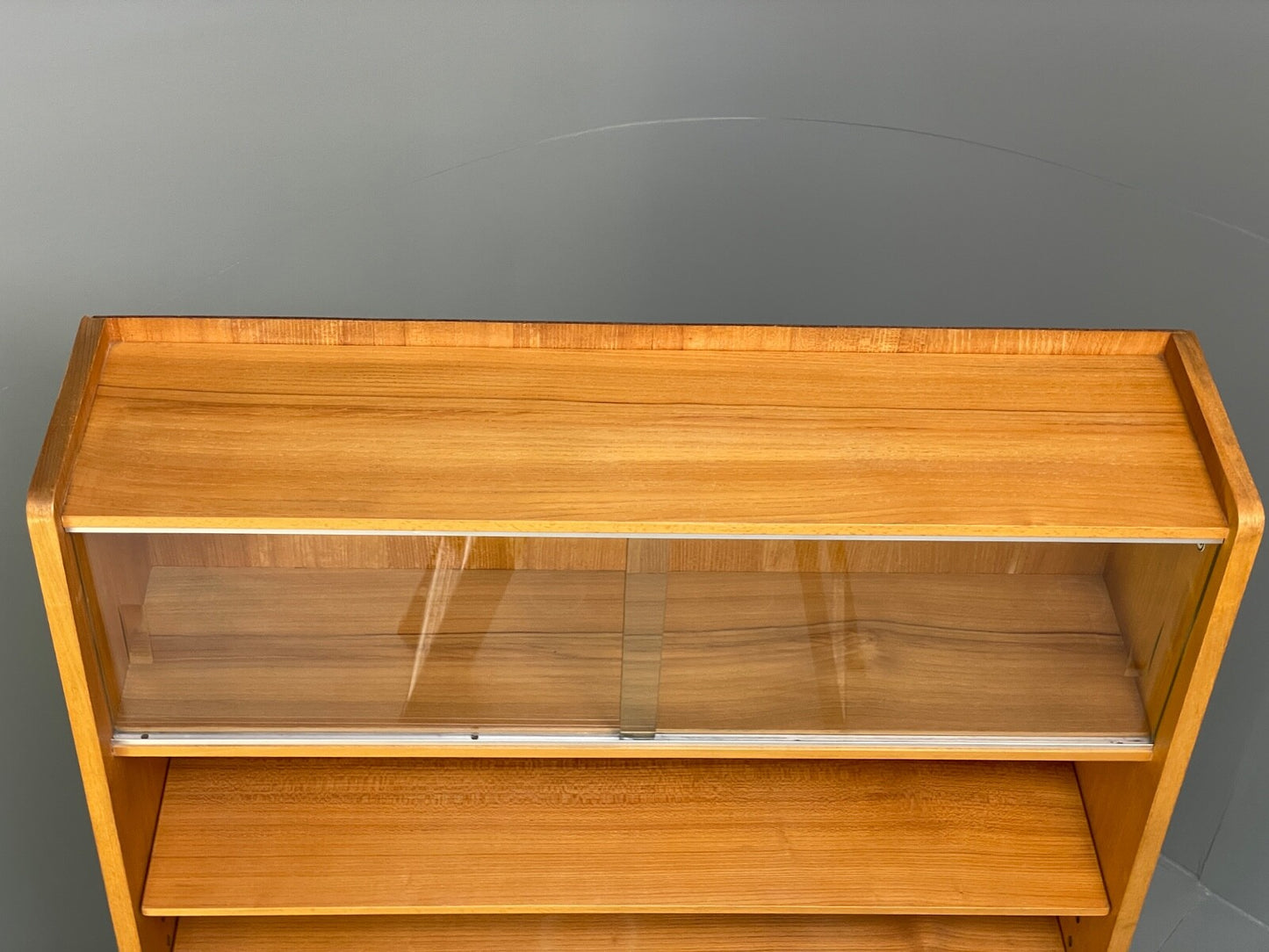 Vintage Cherry Wall Unit Bookcase By Minty Mid Century 1960s EB9722 MWOO - UKDK FURNITURE