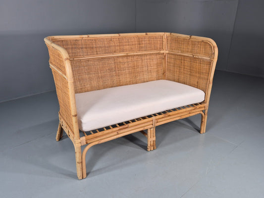 Vintage Rattan Two Seat Sofa 1970s Style Retro EB11220 VBER1