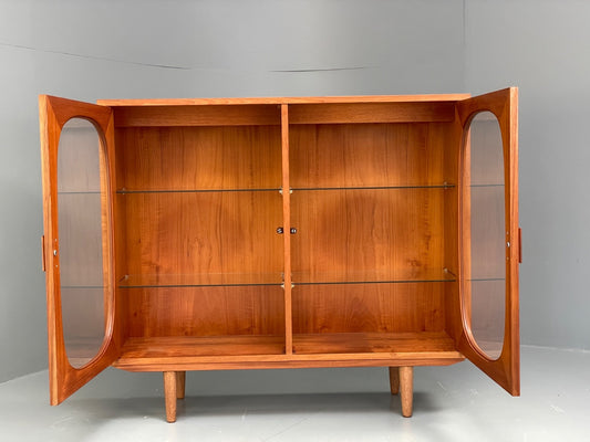 Vintage Teak Glazed Cabinet By Omann Jun 1970s Retro Danish EB9830 MWOO - UKDK FURNITURE