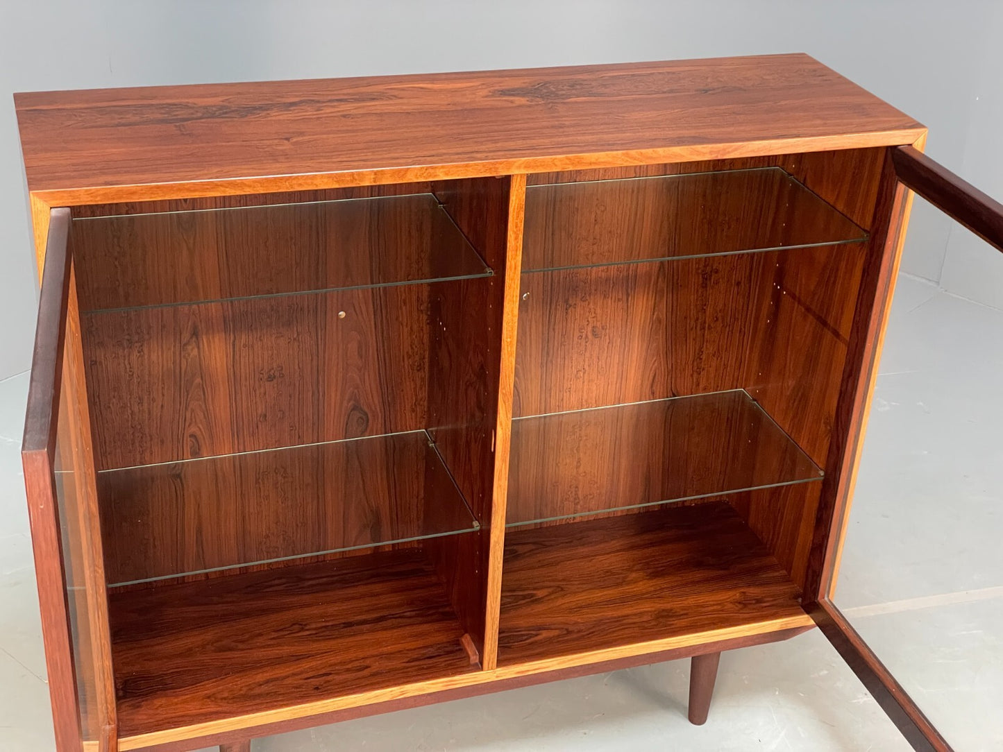 Vintage Danish Glazed Shelving Unit Bookcase Retro Mid Century EB9107 MWOO - UKDK FURNITURE