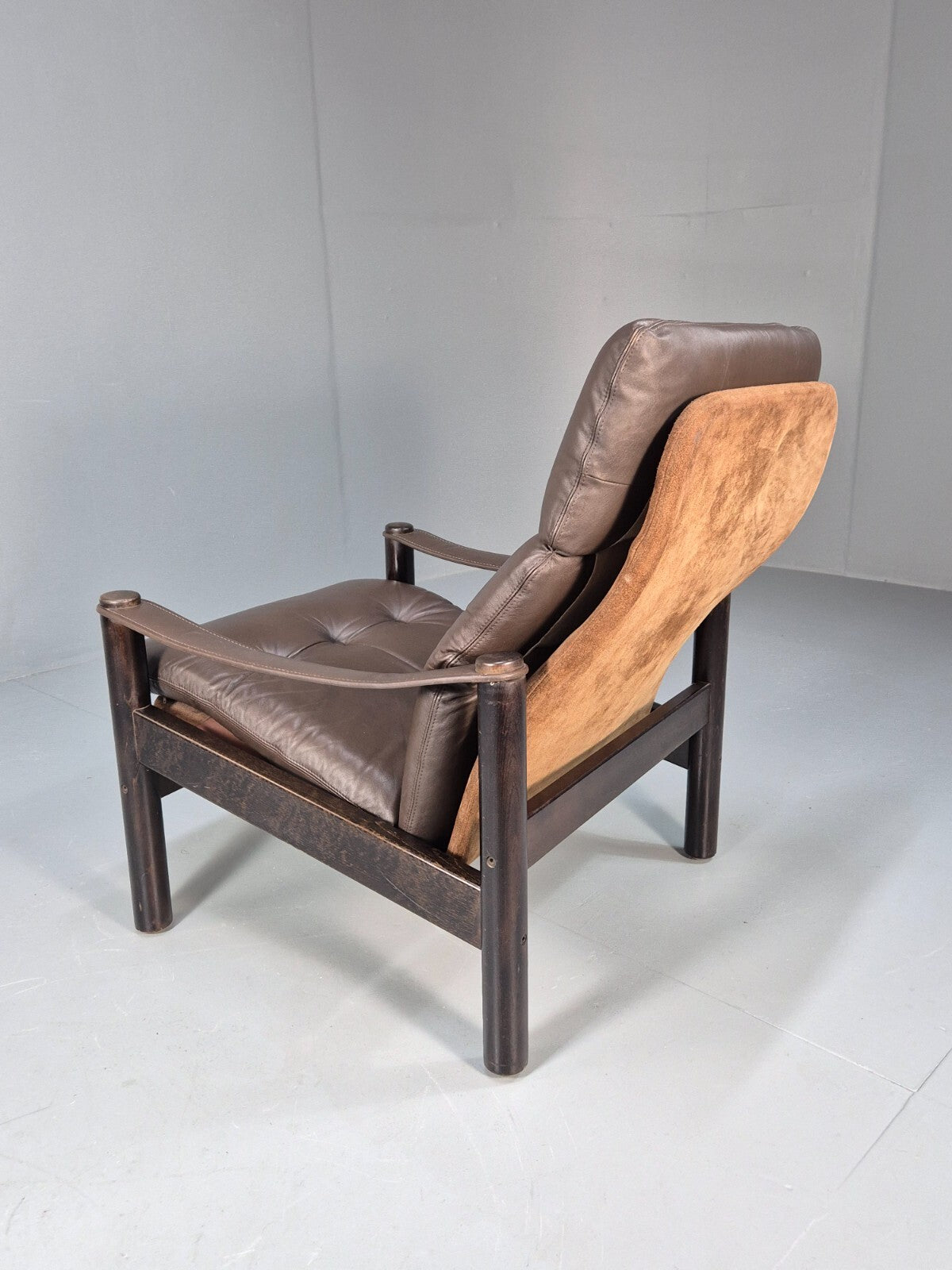 Vintage Brown Leather Lounge Chair Ebbe Gehl & Sorren Nissen Danish EB9790 MNOR - UKDK FURNITURE