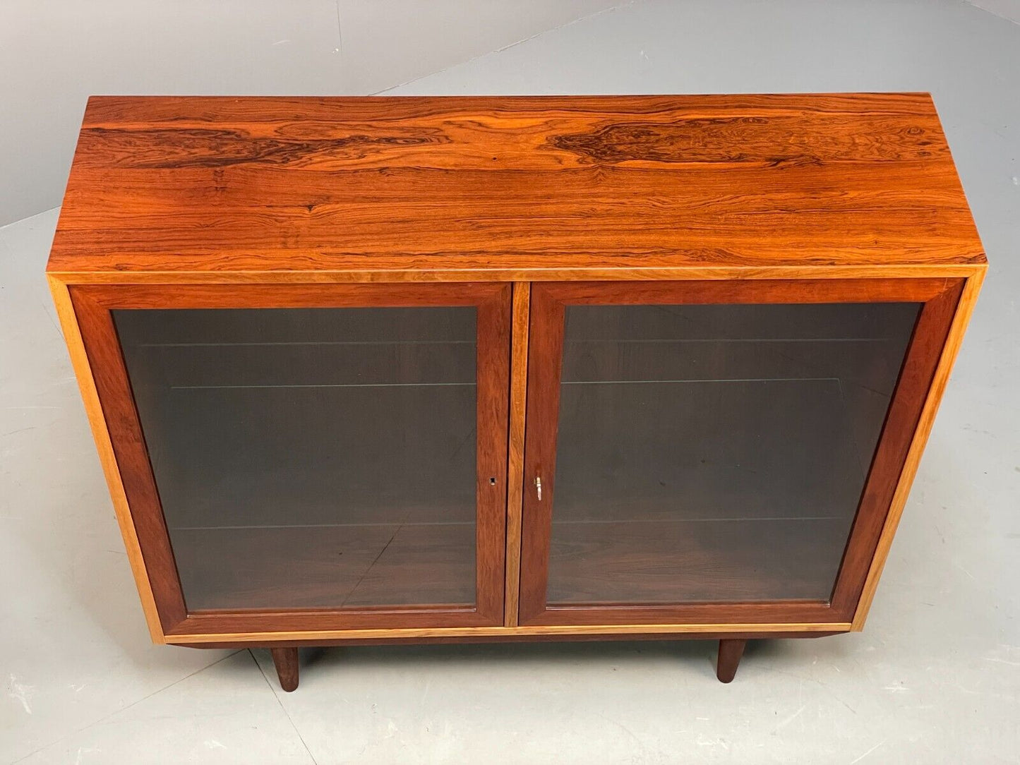 Vintage Danish Glazed Shelving Unit Bookcase Retro Mid Century EB9107 MWOO - UKDK FURNITURE