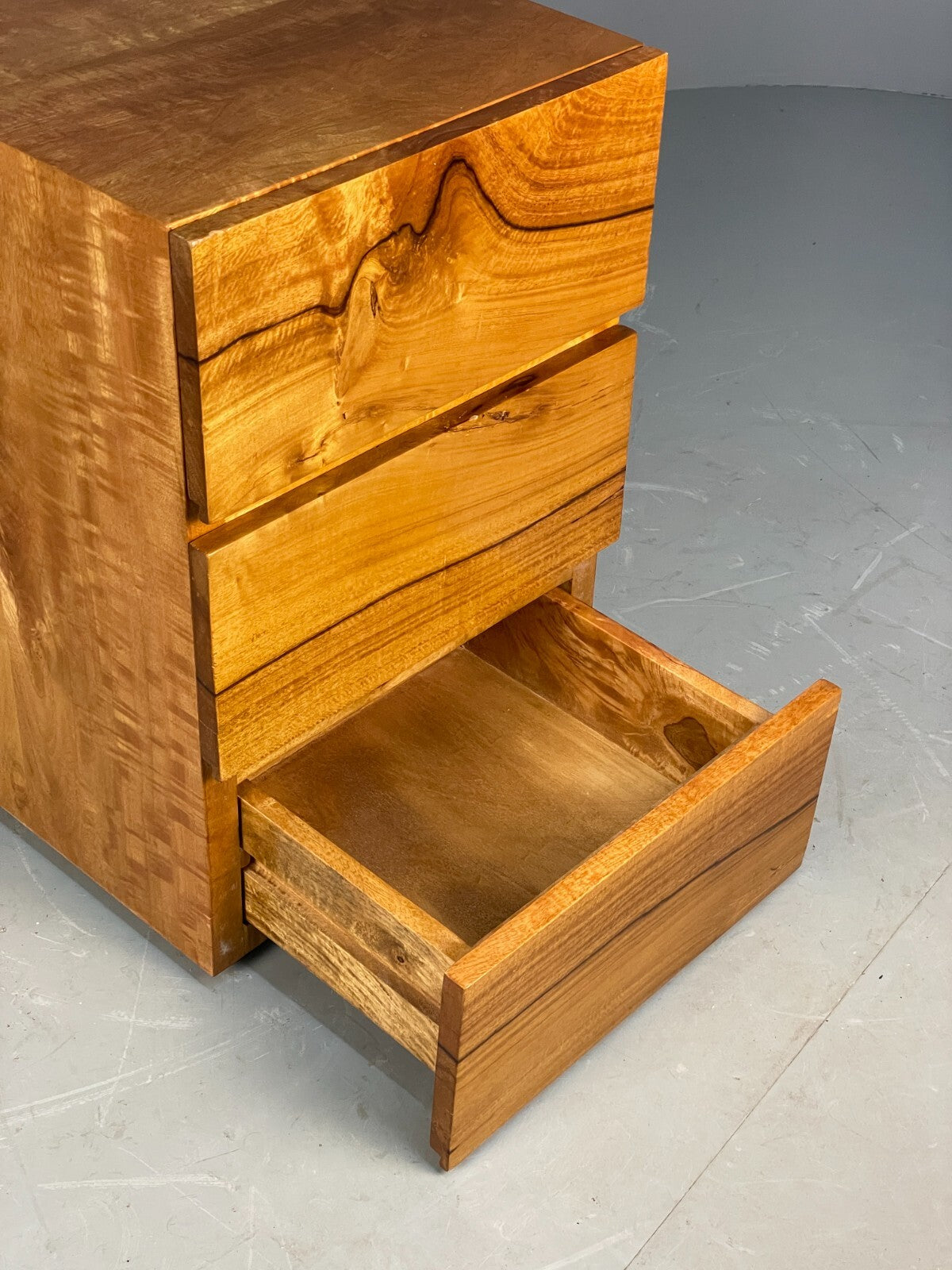Vintage Chest Of Drawers Solid Spalted Hardwood 1980s EB7564 MWOO - UKDK FURNITURE