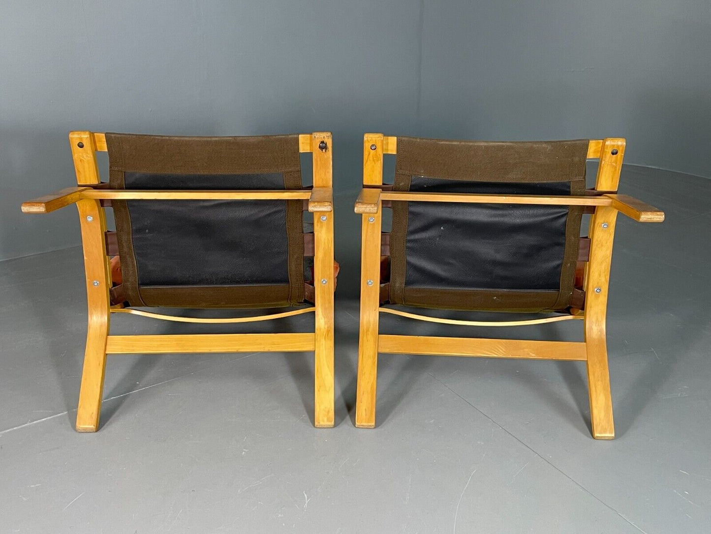 2 Vintage Danish Lounge Chairs Salmon Bentwood Farstrup Retro MCM EB6636 MNOR - UKDK FURNITURE