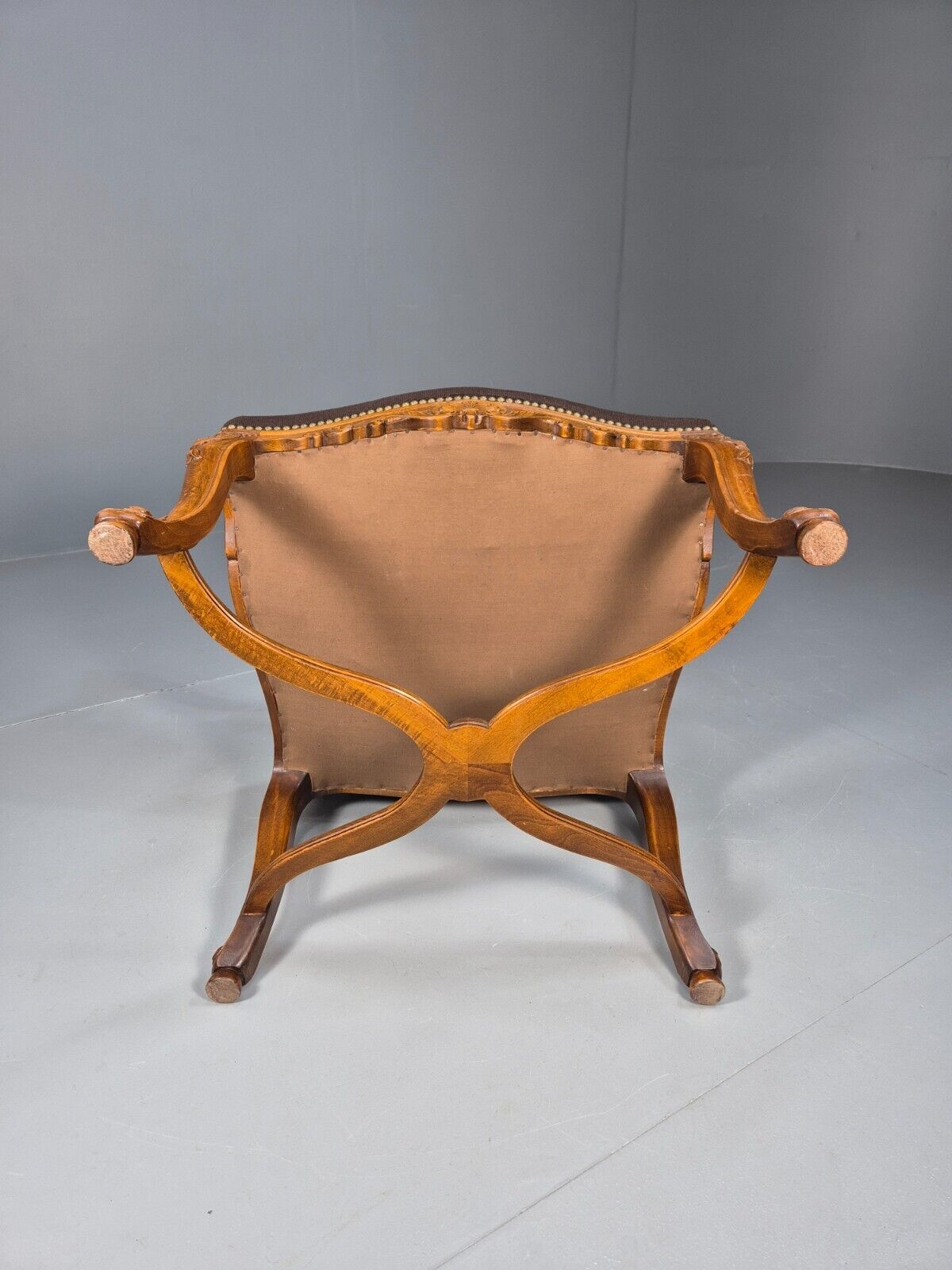Vintage Danish Lounge Brown Floral Oak 17th Century Style EB8996 VCLO - UKDK FURNITURE