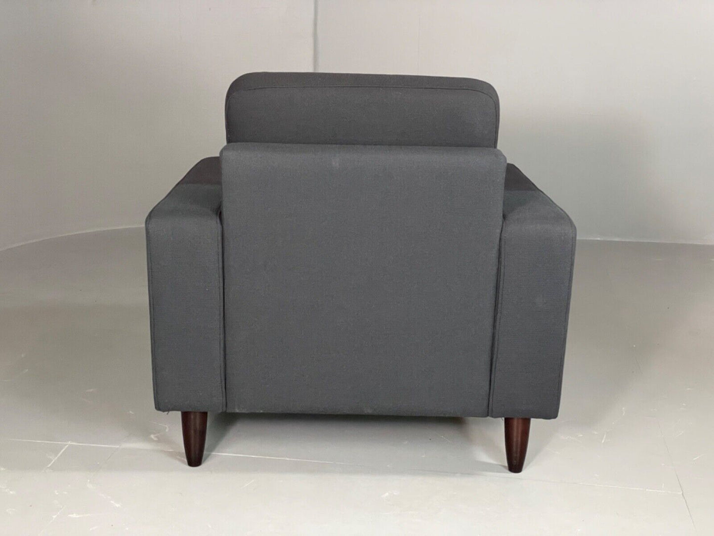 Vintage Danish Lounge Chair by Hurup Slate Grey Fabric Retro MCM EB6116 MNOR - UKDK FURNITURE