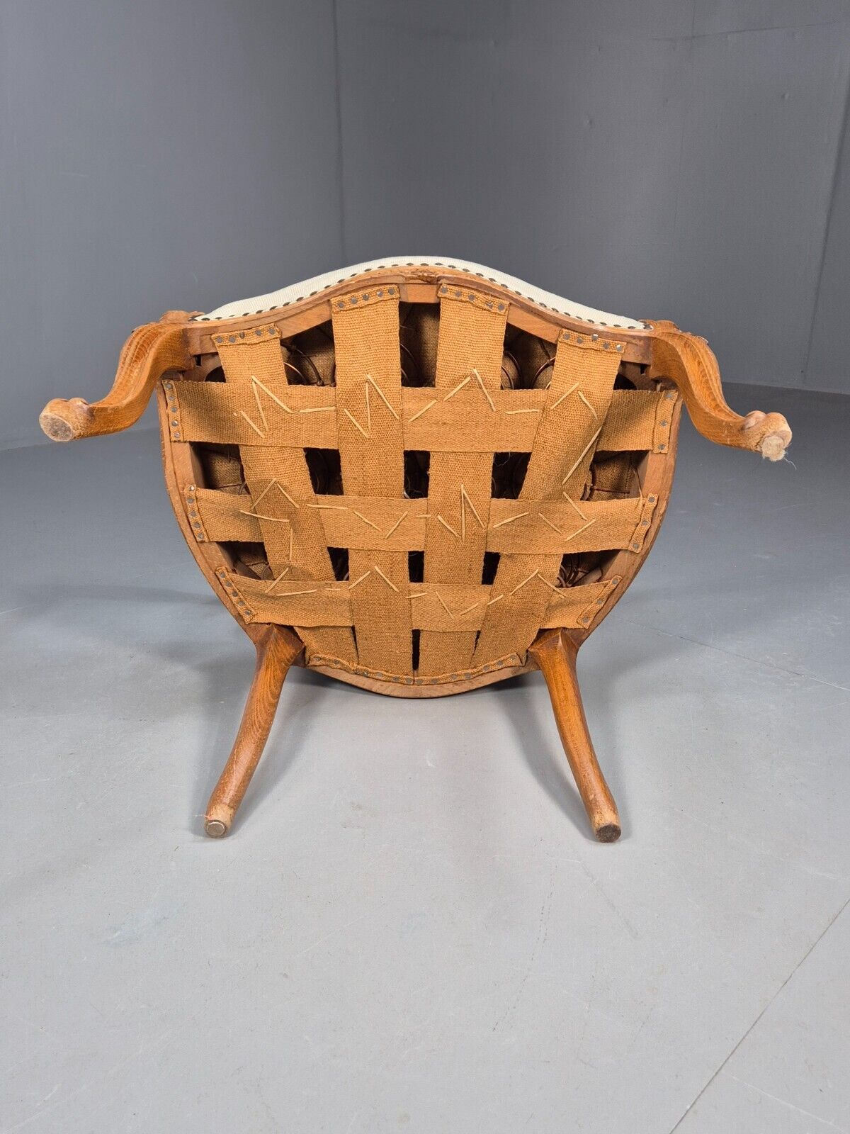 Vintage Danish Fauteuil Chair Embroidery French Antique Style 1963 EB8082 VCAR - UKDK FURNITURE