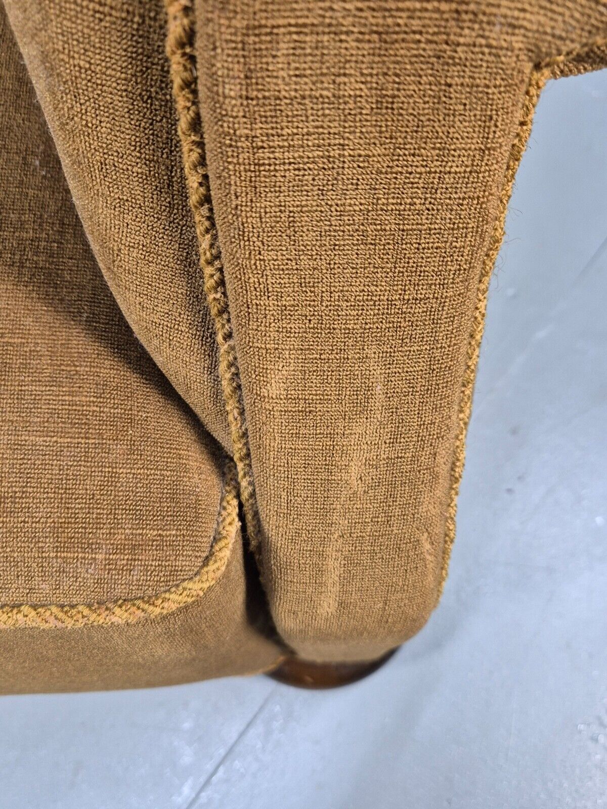 EB8932 Vintage Danish Lounge Chair Gold Velour Shell Back Deco 1930s EB8932 VCLO - UKDK FURNITURE