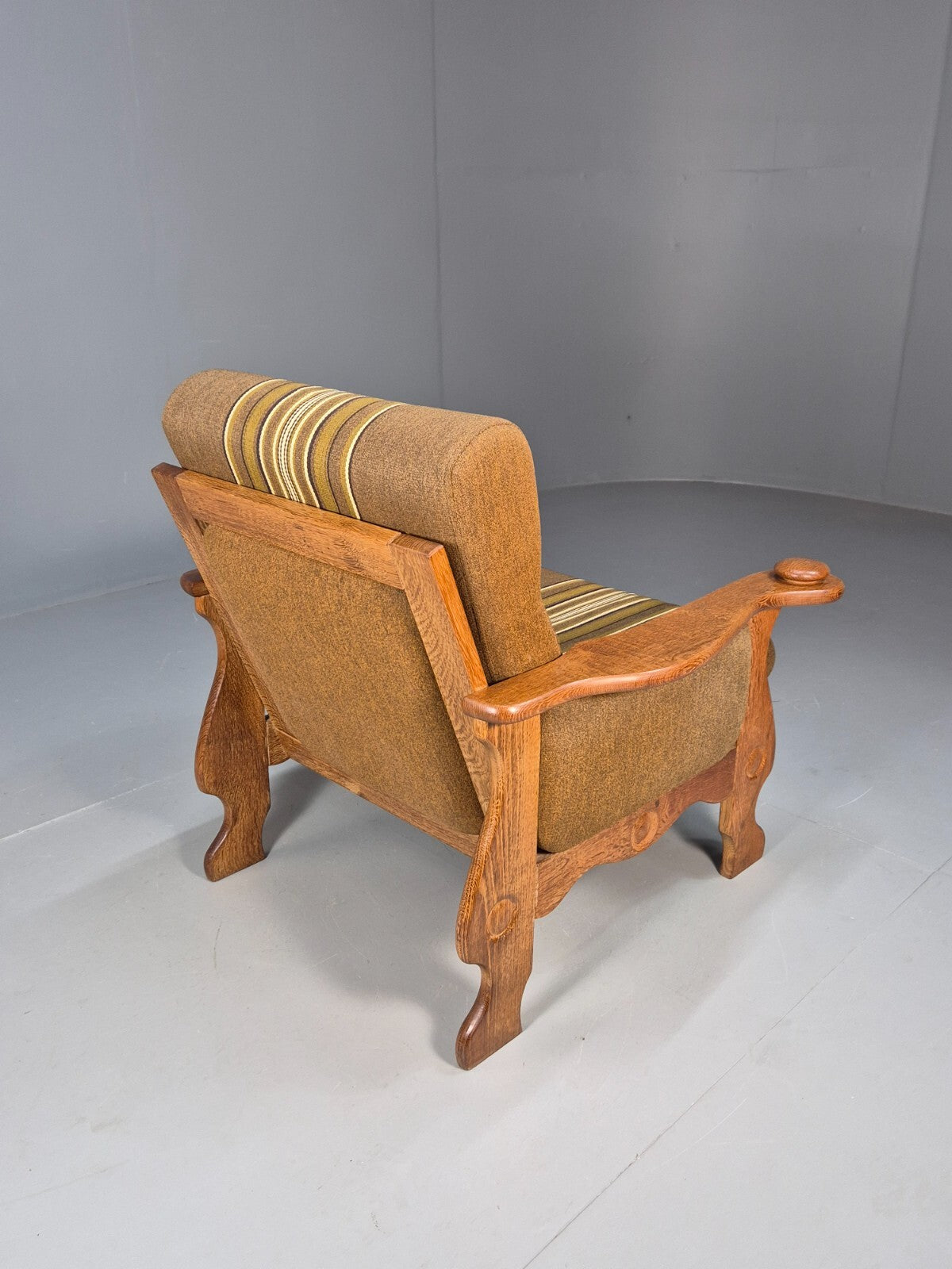 Vintage Kjaernulf Style Lounge Chair Oak and Green 1970s Retro EB9547 MNOR - UKDK FURNITURE