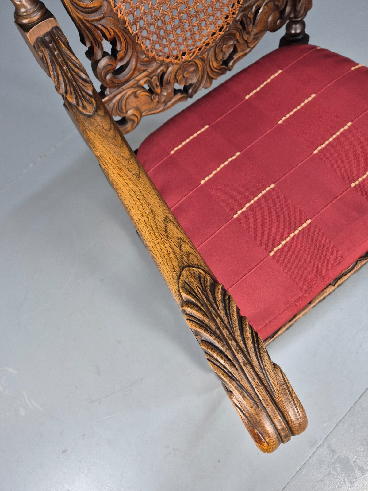 Vintage Danish Baroque Style Elbow Chair Barley Twist Bergere 20th C EB9035 VCAR - UKDK FURNITURE