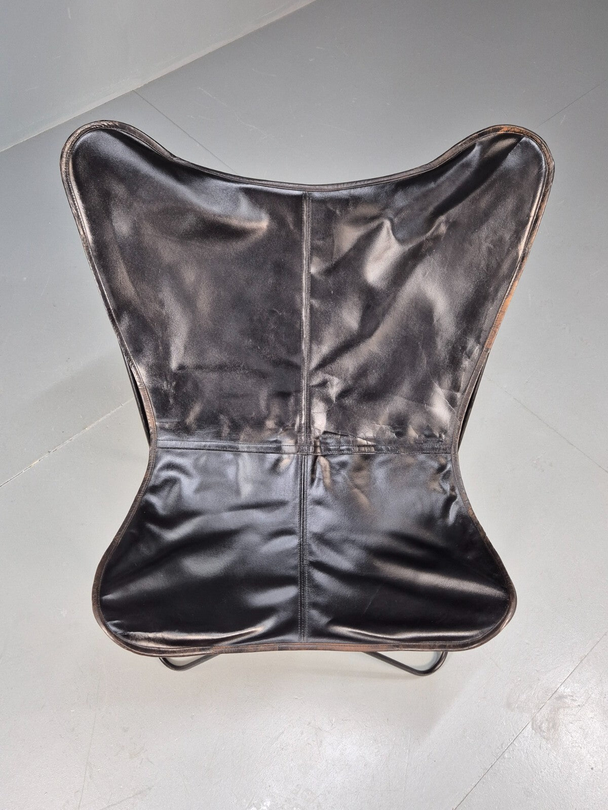 Vintage Black Leather Butterfly Chair 1970s Vintage Retro. EB9320 MNOR - UKDK FURNITURE