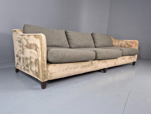 Vintage 4 Seater Settee Velvet and Wool Upholstery Modern Design EB11669 M4SS1