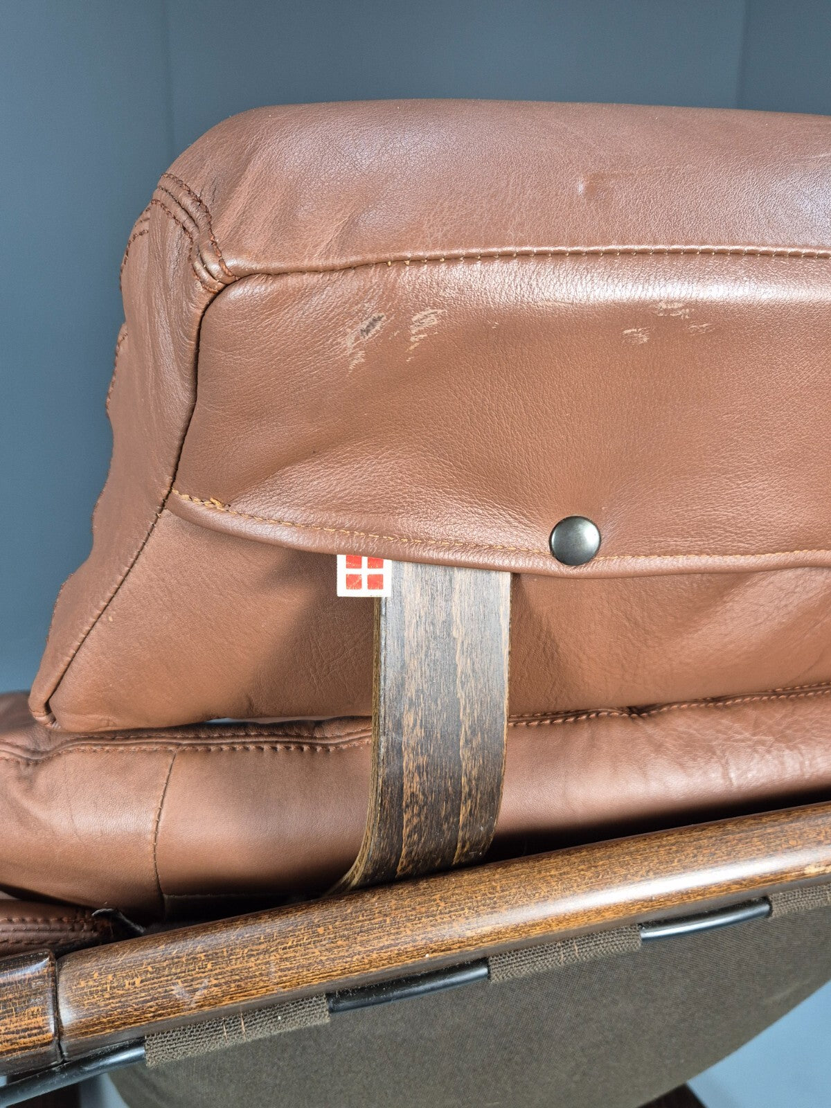 Vintage Skippers Apollo Brown Leather Bentwood Lounge Chair Danish EB9306 MBEN - UKDK FURNITURE