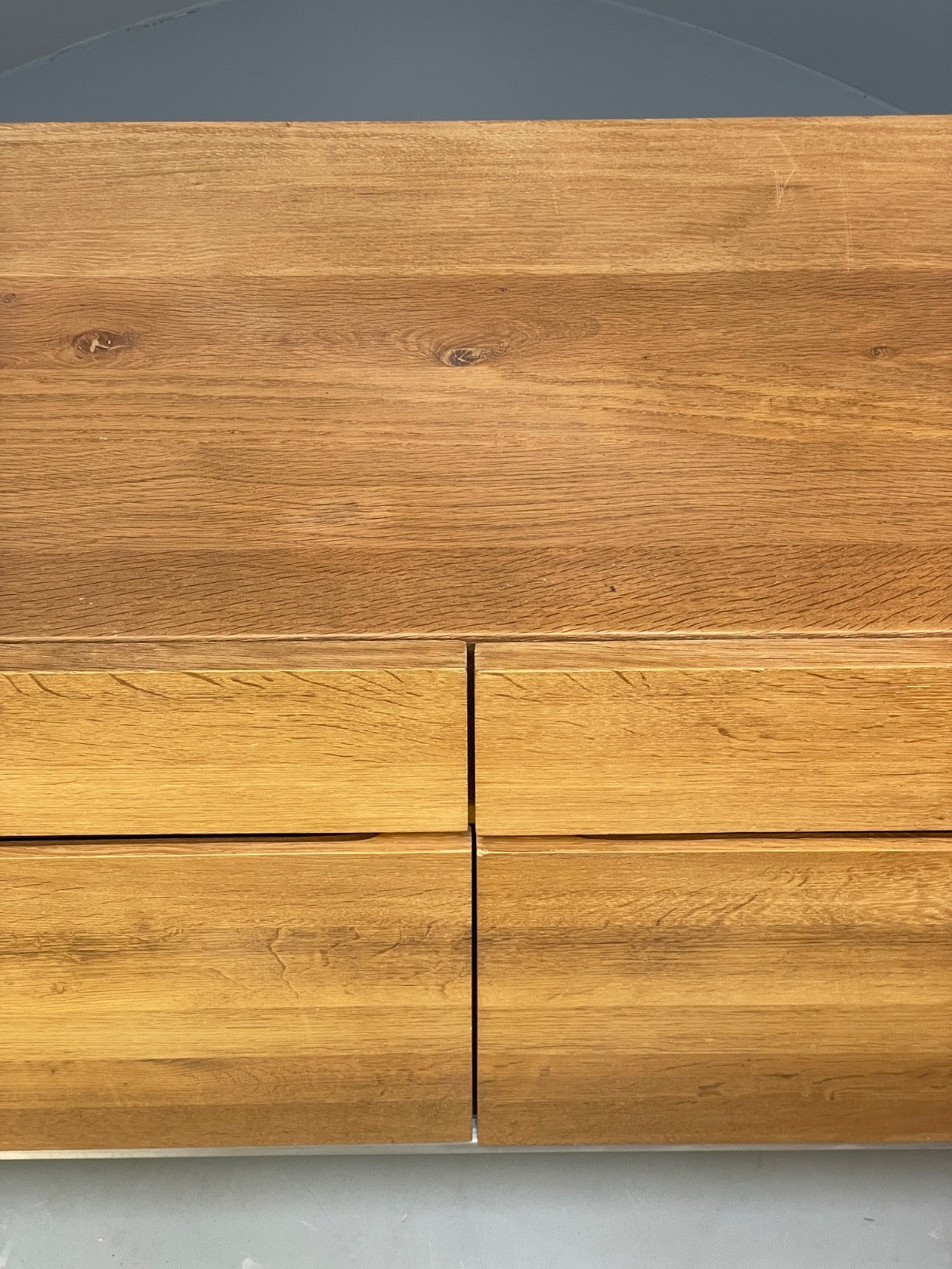 Modern Solid Oak Sideboard Ligna By Ethnicraft Steel Base EB9836 MWOO - UKDK FURNITURE