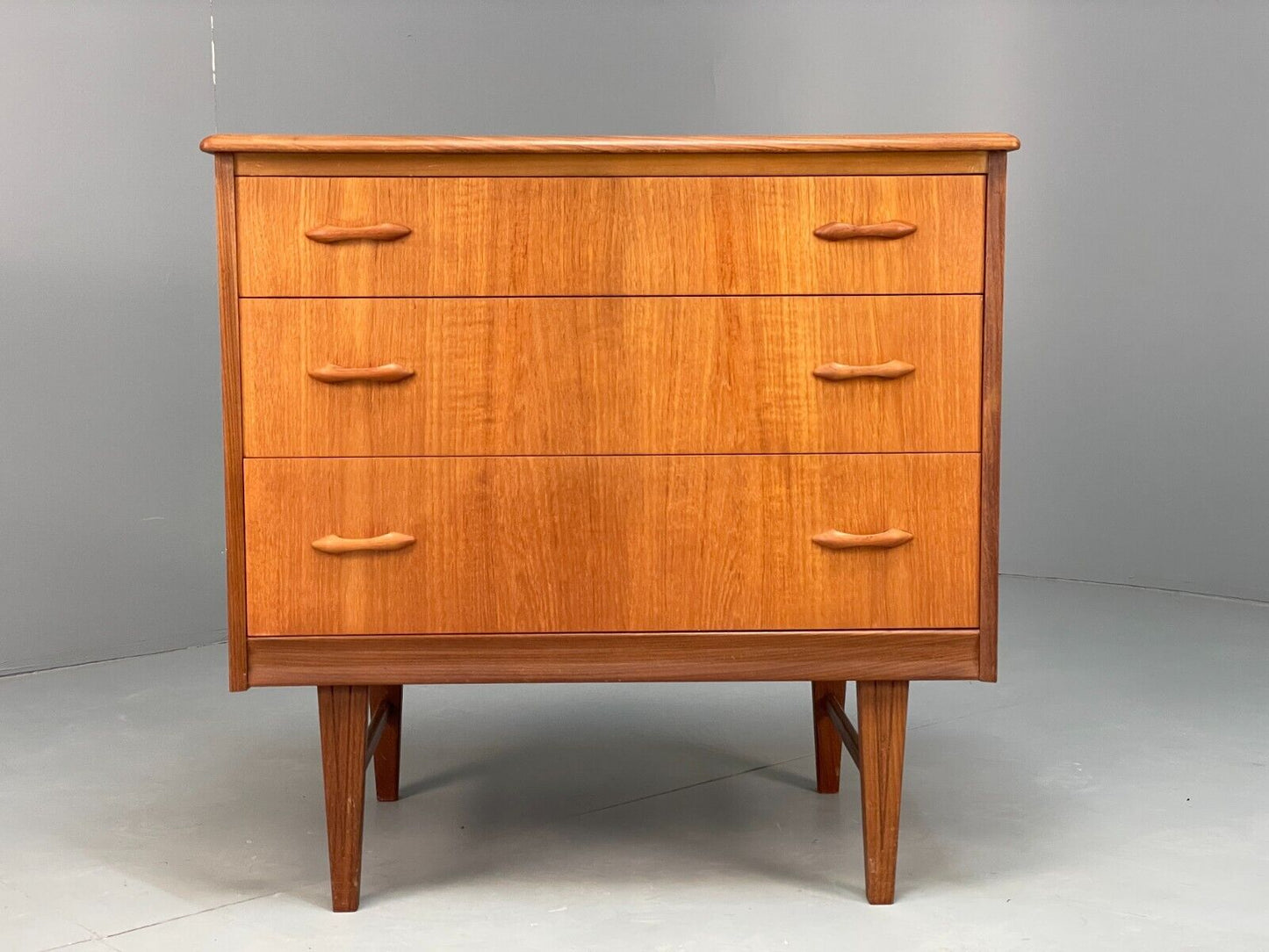 Vintage Teak Chest Of Drawers Compact Mid Century Design Storage EB9414 MWOO - UKDK FURNITURE