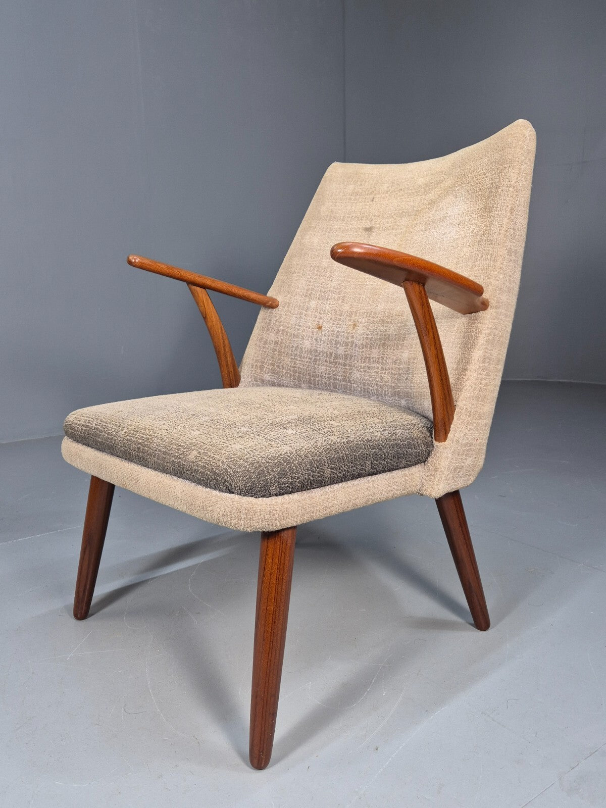 Vintage Danish Teak Armchair 1960s Mid Century Design Retro EB9240 MNOR - UKDK FURNITURE