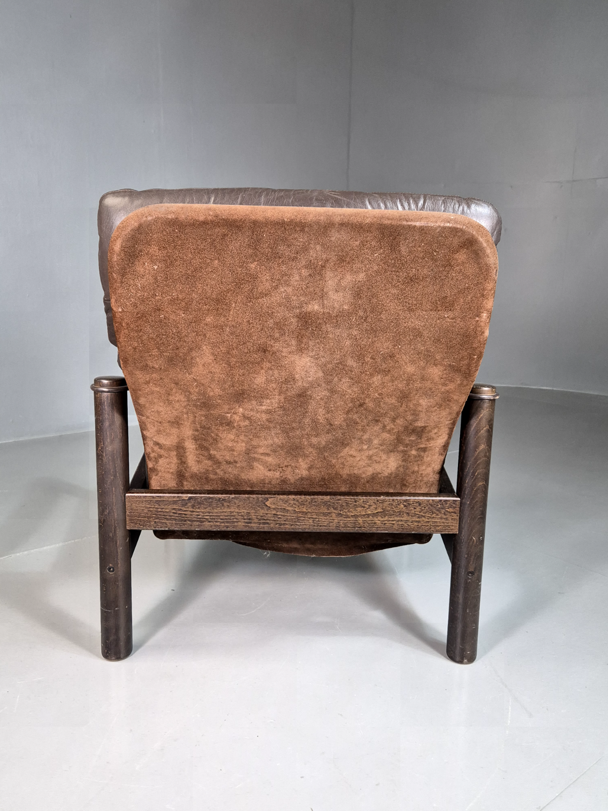 Vintage Danish Lounge Chair Brown Leather Ebbe Gehl Design Retro MCM EB7215 MNOR - UKDK FURNITURE
