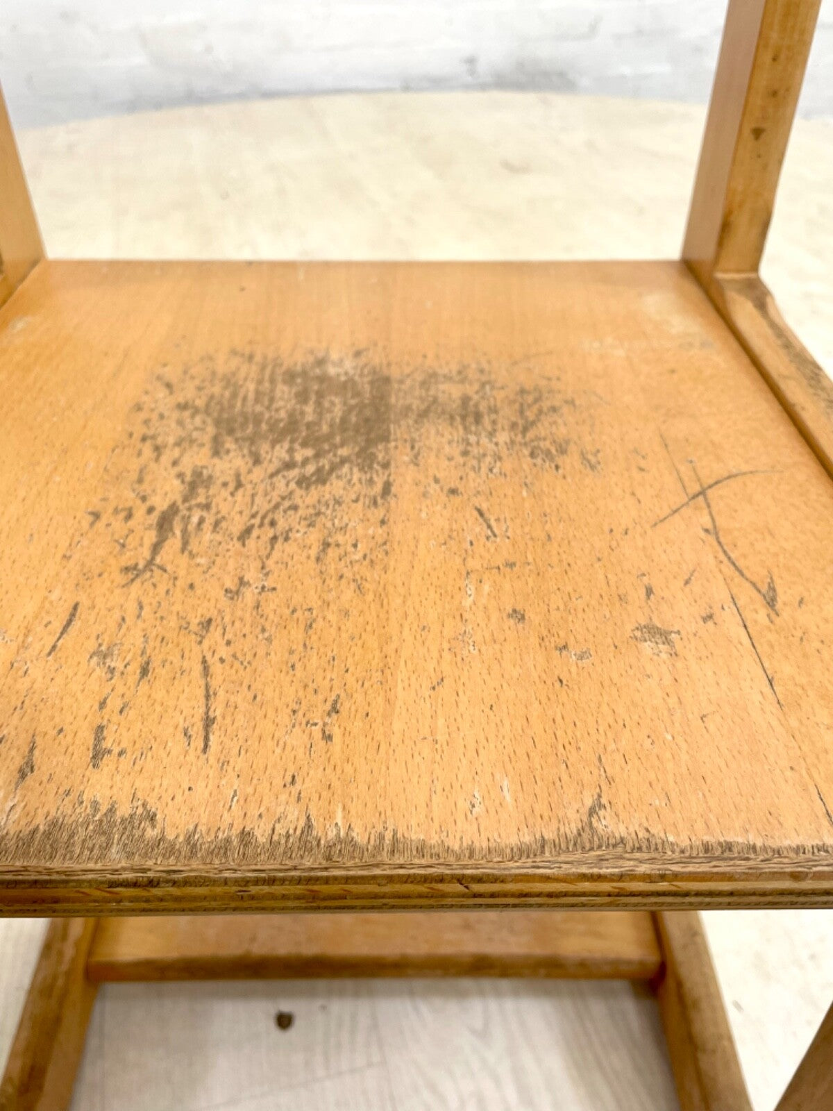 4 Vintage Danish Beech and Plywood School Chairs. Child Size, MCM EB4319 MDIN - UKDK FURNITURE