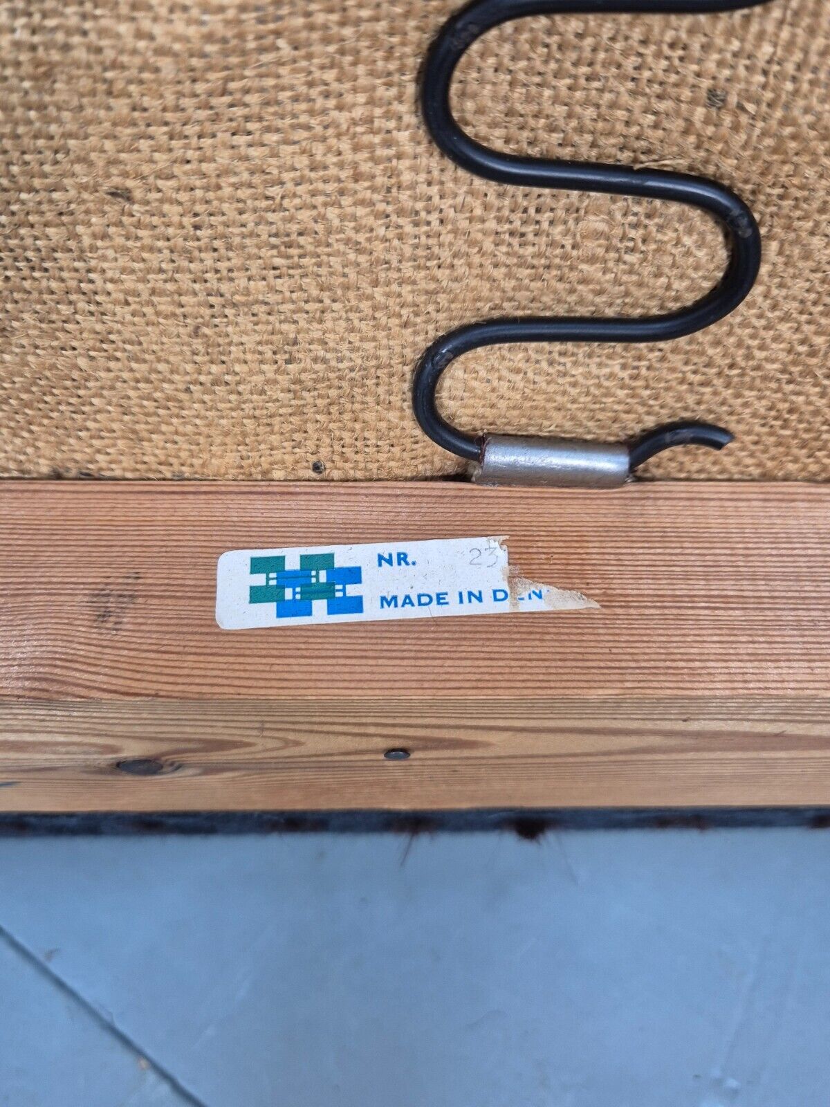 Vintage Danish Lounge Chair Blue Check Cotton 1960s Retro MCM EB8694 MNOR - UKDK FURNITURE