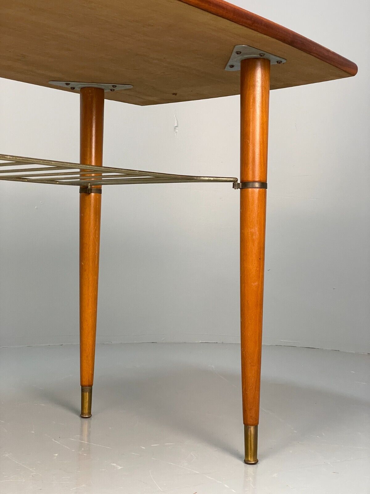 Midcentury Swedish Teak & Beech Coffee Table With Magazine Rack EB8683 MWOO - UKDK FURNITURE