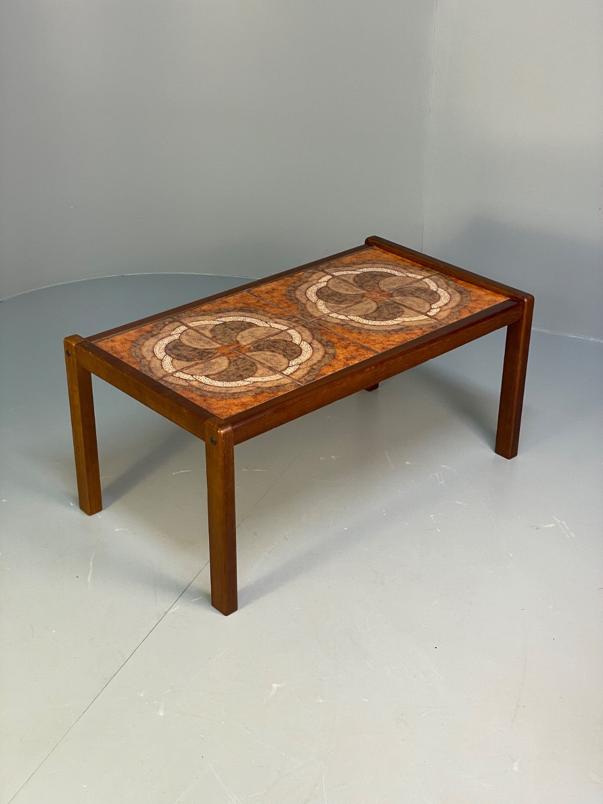 Vintage 1970s Tile Topped Teak Coffee Table Danish Retro Design EB9833 MWOO - UKDK FURNITURE