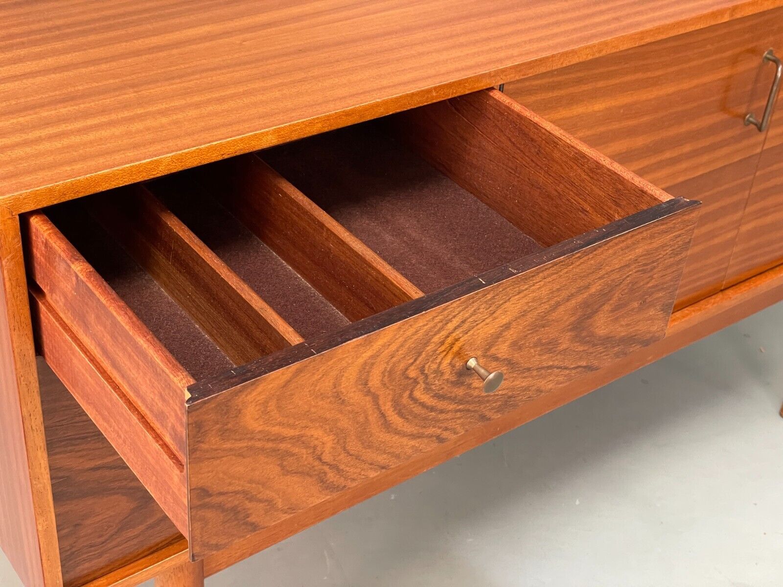 Vintage Uniflex Teak Sideboard Walnut Drawers Retro 1960s Storage EB9416 MWOO - UKDK FURNITURE