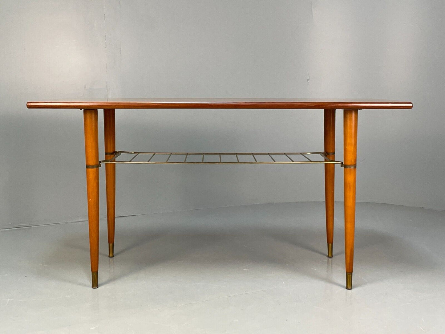 Midcentury Swedish Teak & Beech Coffee Table With Magazine Rack EB8683 MWOO - UKDK FURNITURE
