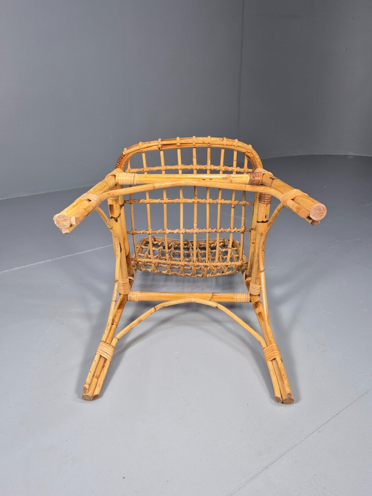 Vintage Cane Occasional Chair Retro Seating Dining Chair EB8871 VDIN - UKDK FURNITURE