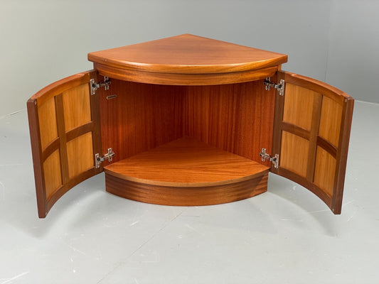Vintage Nathan Corner Cabinet Teak Squares Design Retro 1970s EB11801 MWOO1