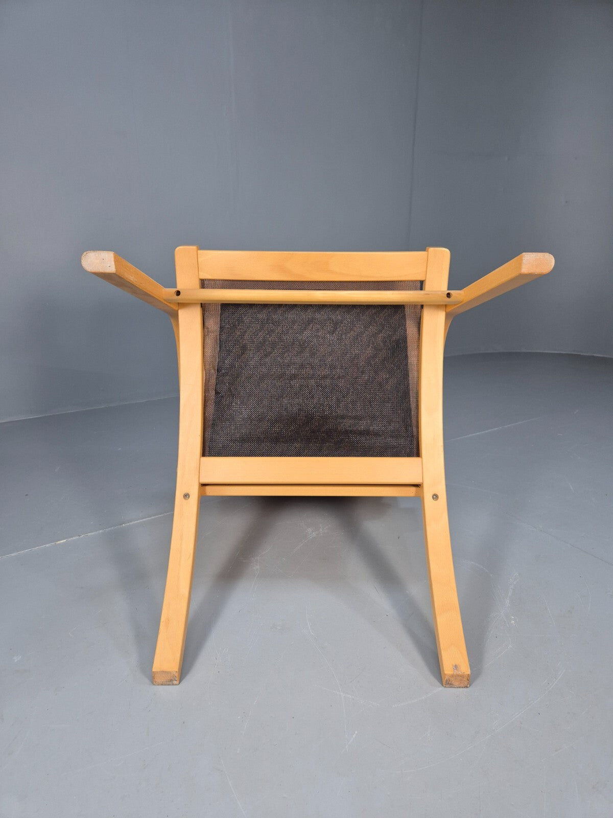 Vintage Stouby Tan Leather and Bentwood Lounge Chair 1980s Retro EB9293 MNOR - UKDK FURNITURE