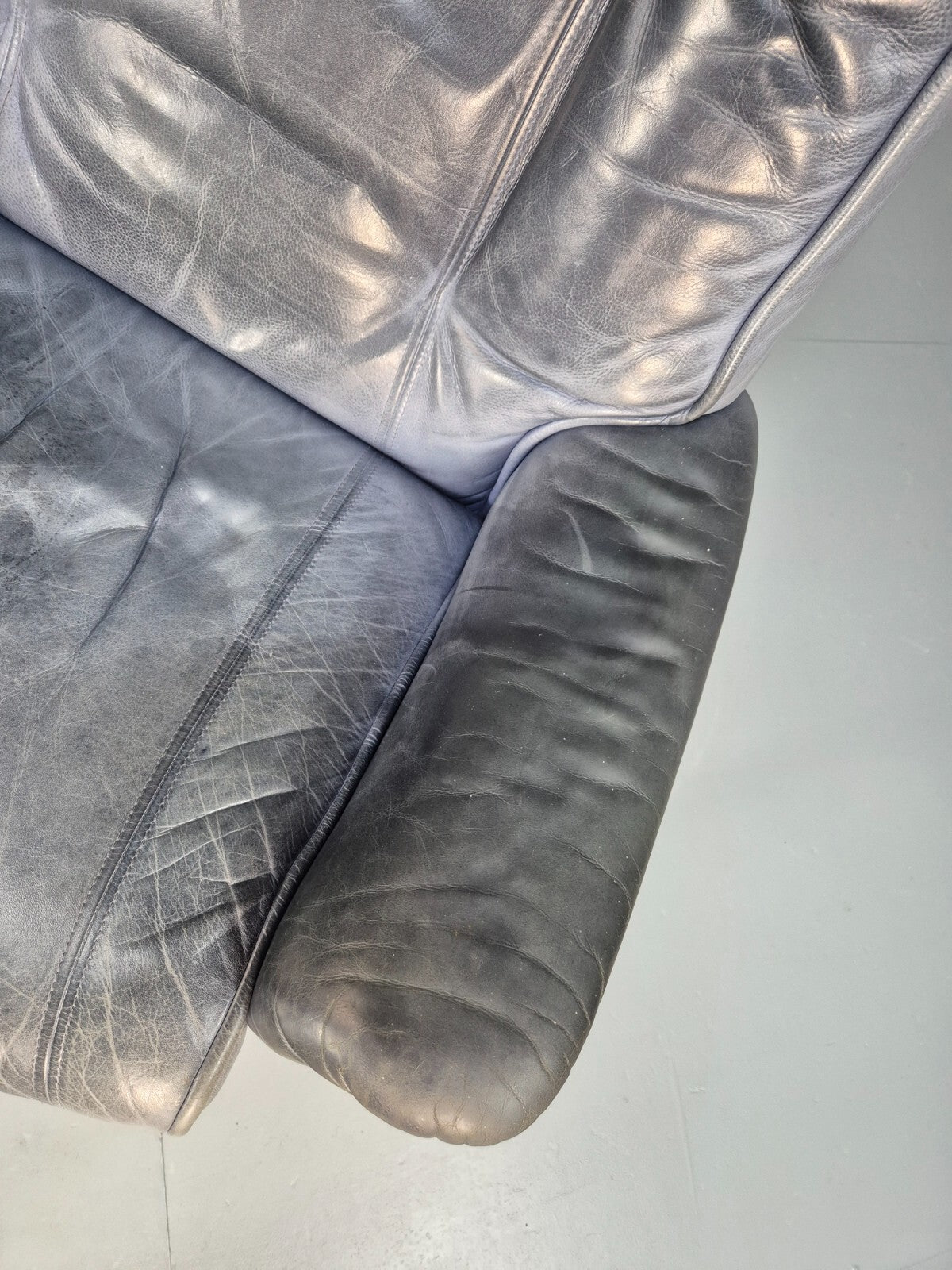 Mogens Hansen Leather Chair and Footstool Vintage Danish Design 1990 EB9270 MNOR - UKDK FURNITURE