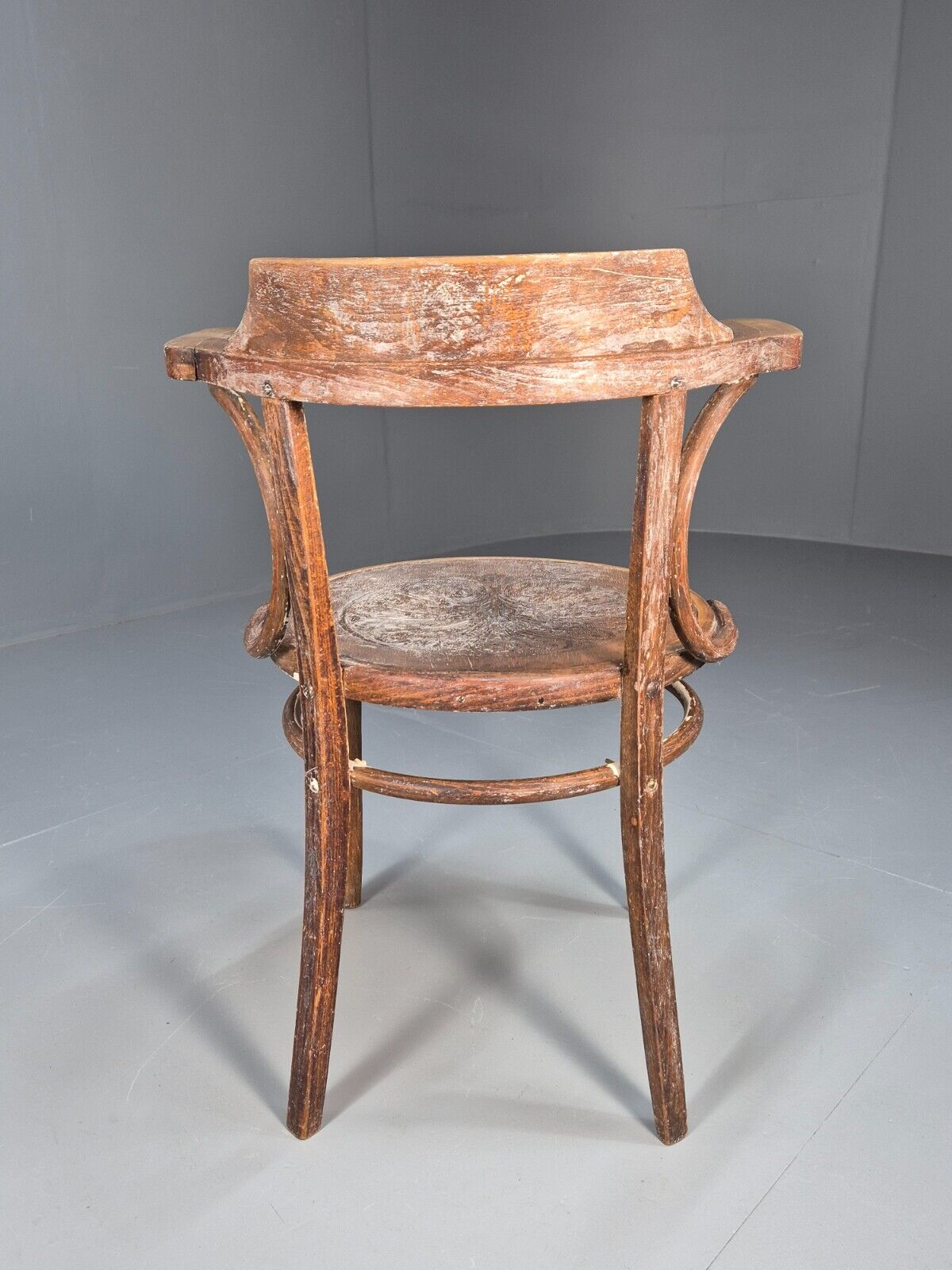 Vintage Bentwood Elbow Chair Bistro Thonet Style 1930s Antique EB8879 VDIN - UKDK FURNITURE