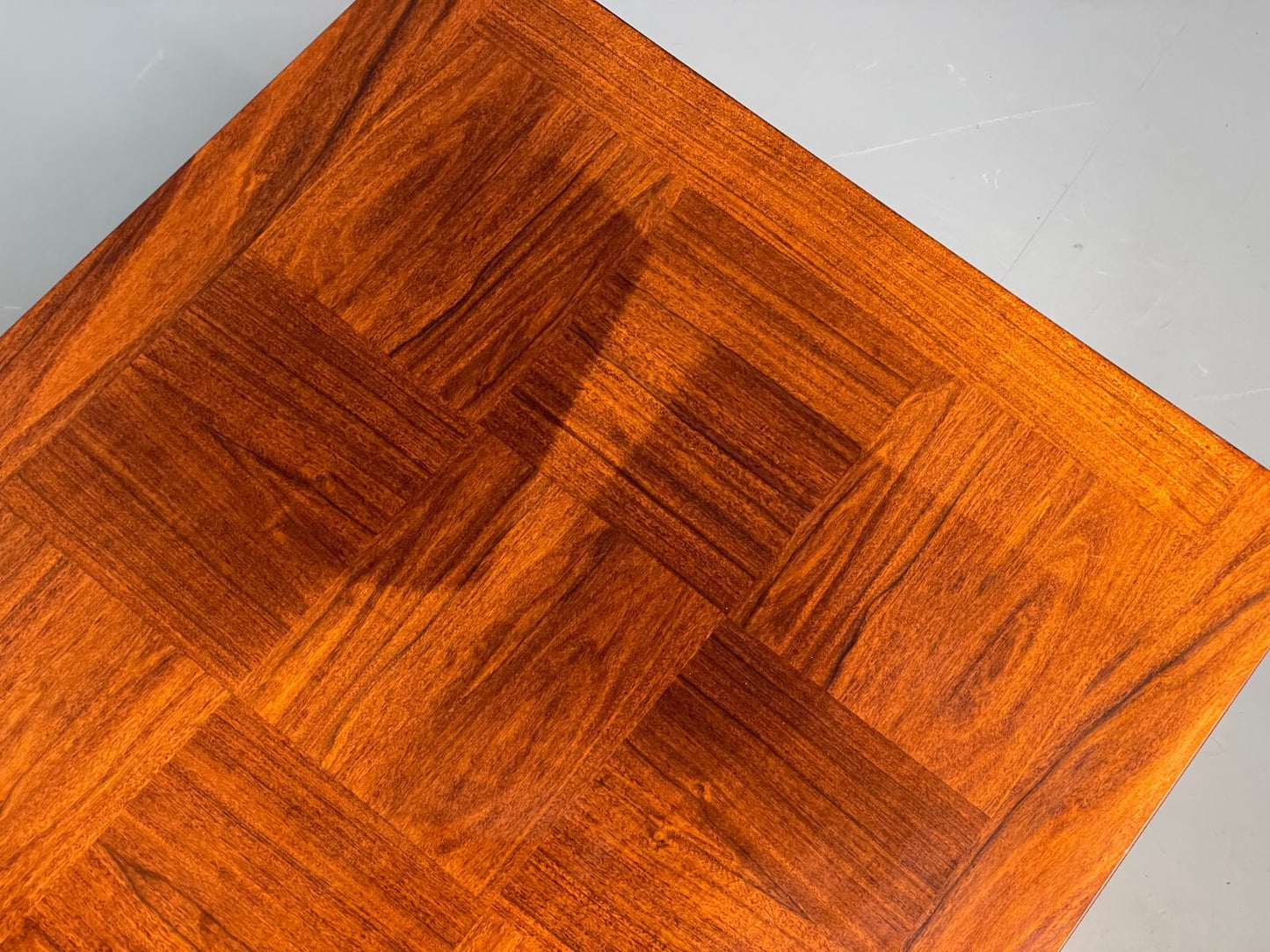 Midcentury Rectangular Chequerboard Pattern Coffee Table By Heggen EB8670 MWOO - UKDK FURNITURE