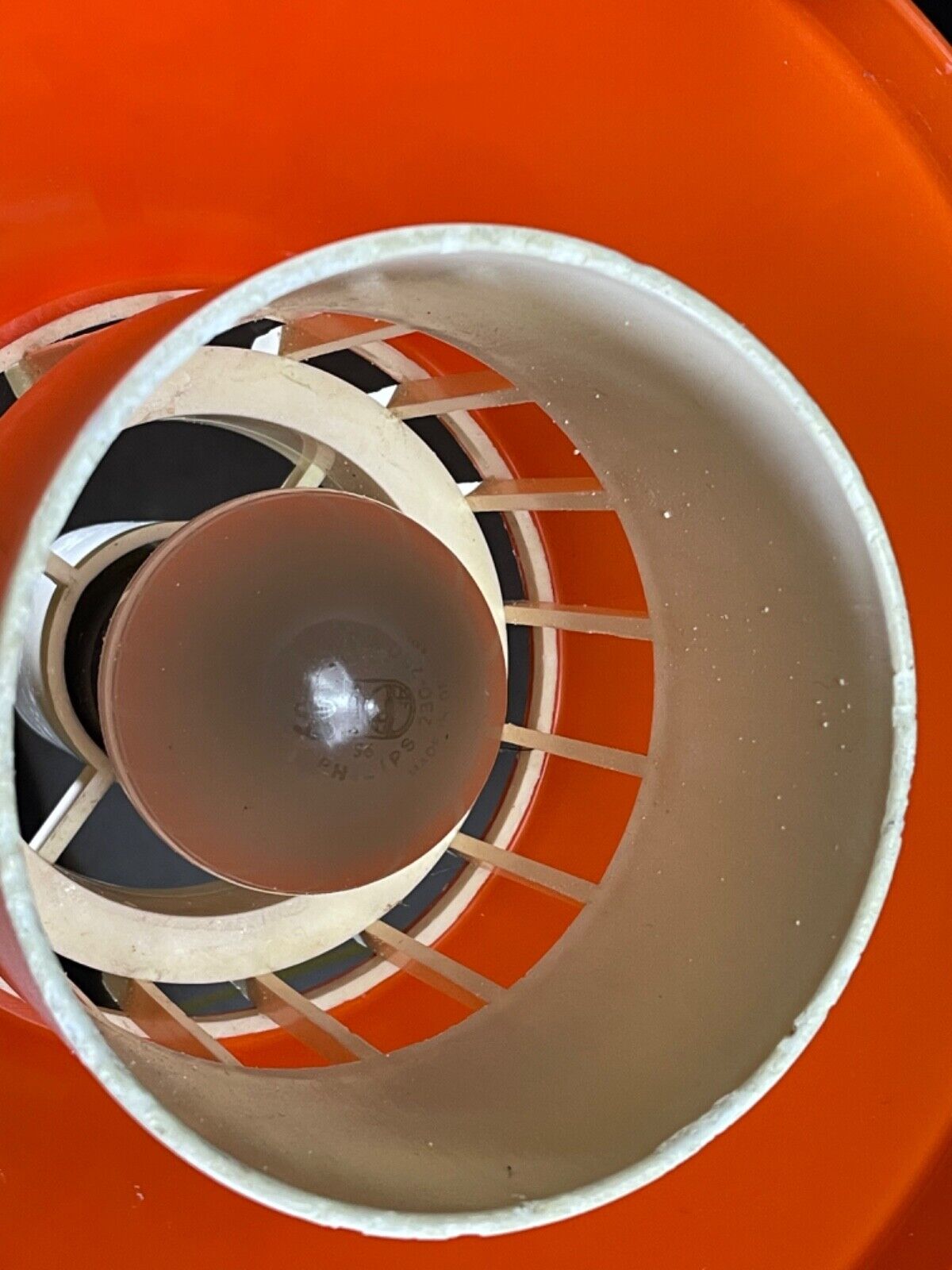 Danish Lyskaer Belysning Model 854 Orange Plastic Light Retro EB5089 LCLC - UKDK FURNITURE