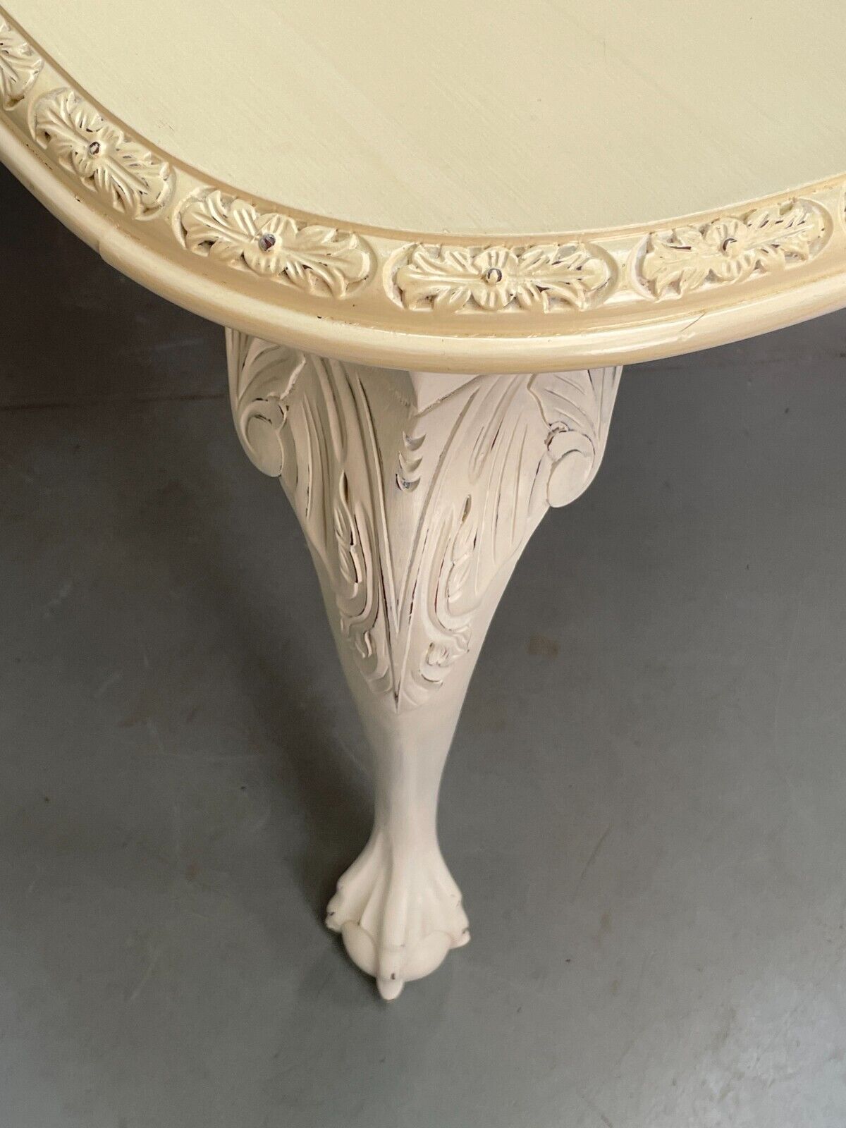 Antique Extending Dining Table Off White Painted Mahogany French EB9127 VWOO - UKDK FURNITURE