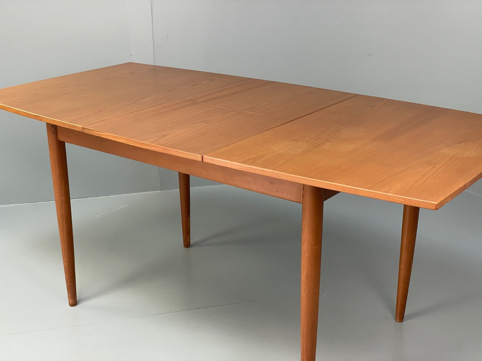 1960s Teak Dining Table Extending Rectangular Vintage By Scandart EB9810 MWOO - UKDK FURNITURE