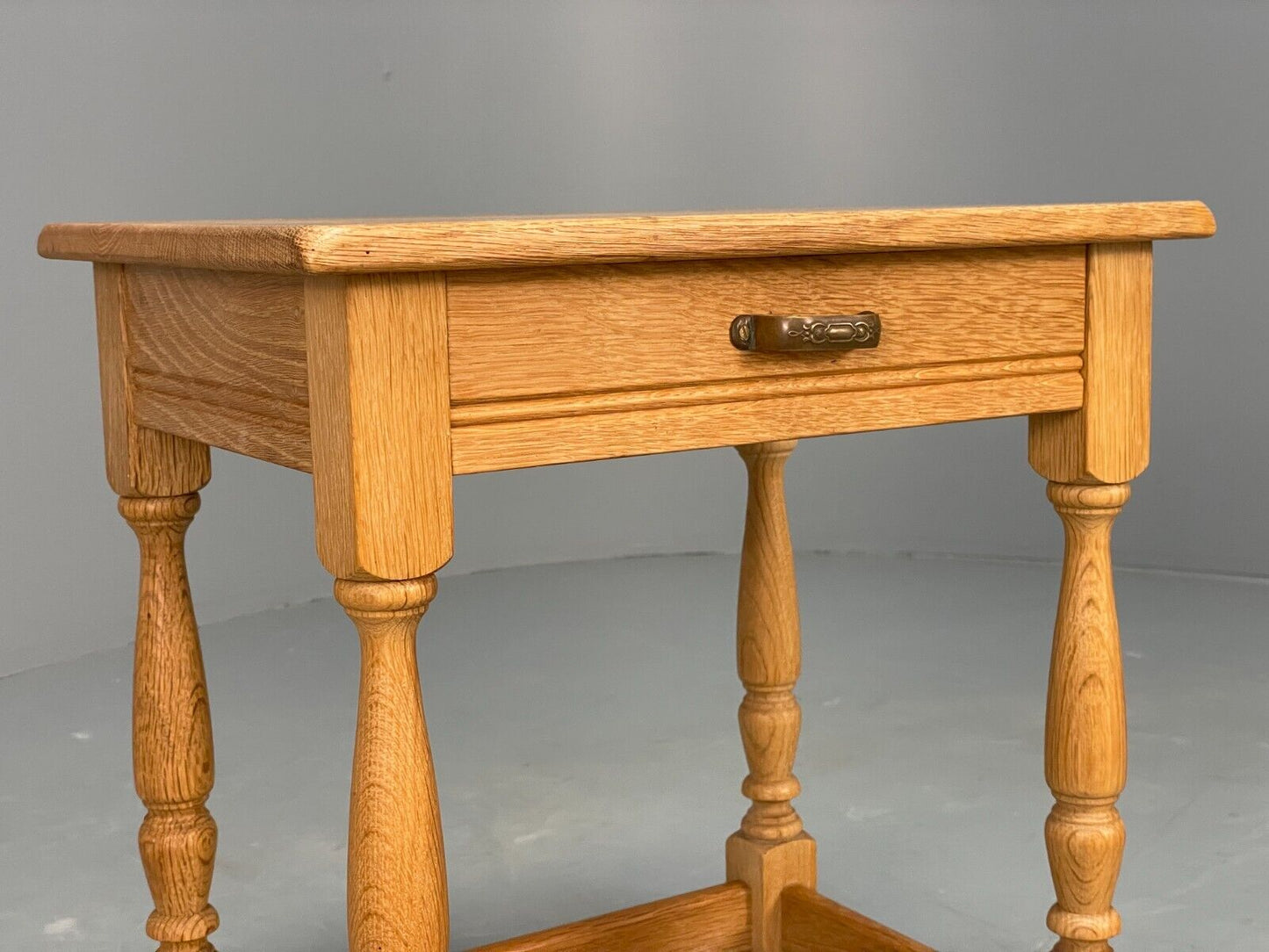 Vintage Danish Oak Bedside Table With Drawer Traditional Style EB9365 MWOO - UKDK FURNITURE