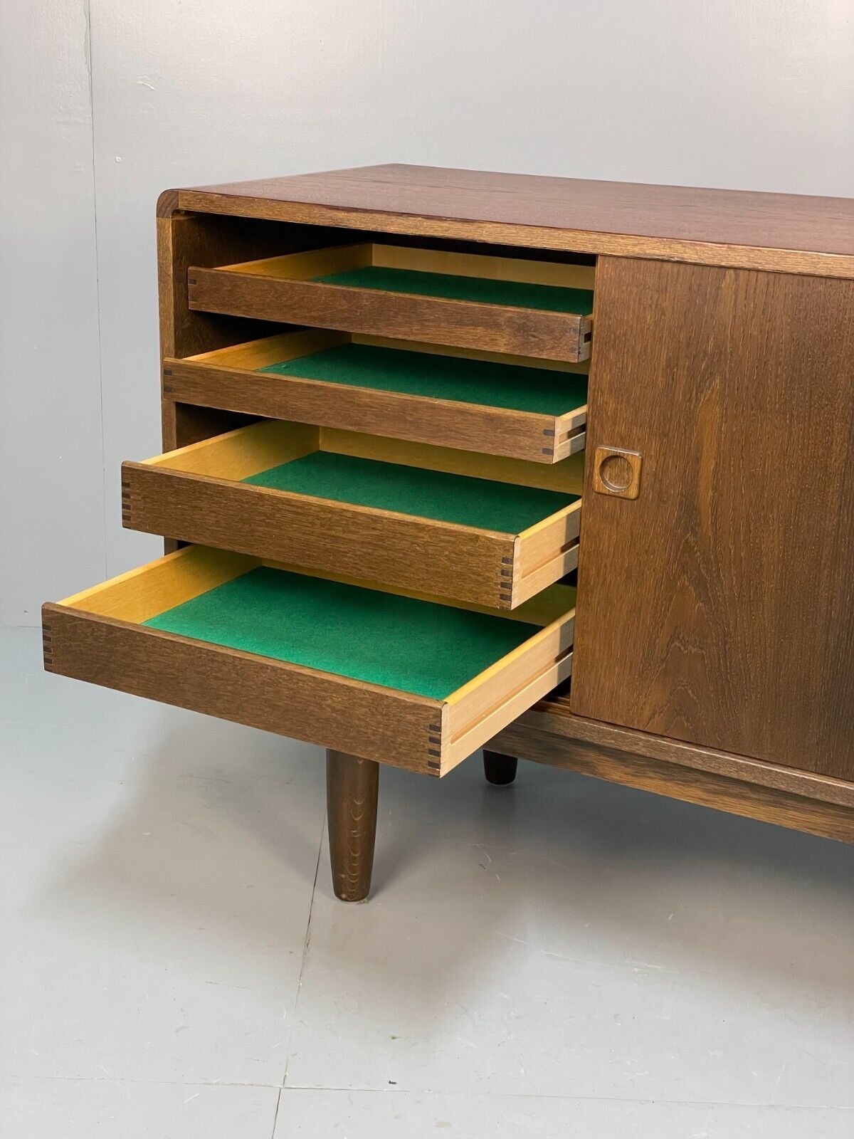 Vintage Danish Large Oak Sideboard Midcentury Shelving Storage EB8688 MWOO - UKDK FURNITURE