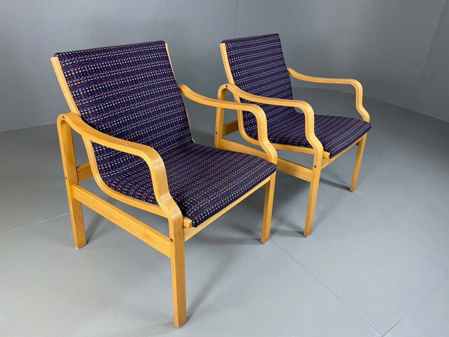Two Farstrup Bentwood Chairs, Aalto Style, Retro, Vintage MCM EB4876 MBEN - UKDK FURNITURE