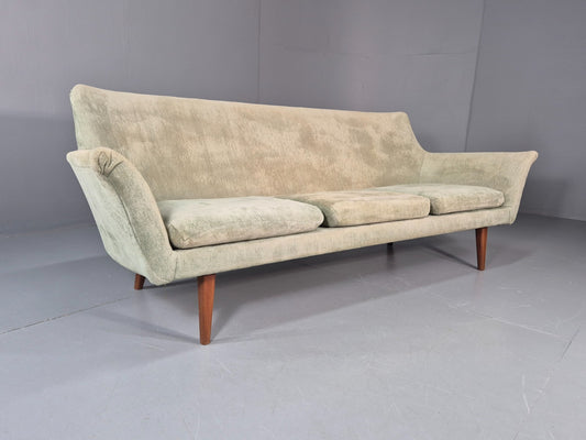 Three Seat Midcentury Sofa 1960s Sweden Teak Legs Retro EB11081 M3SS1