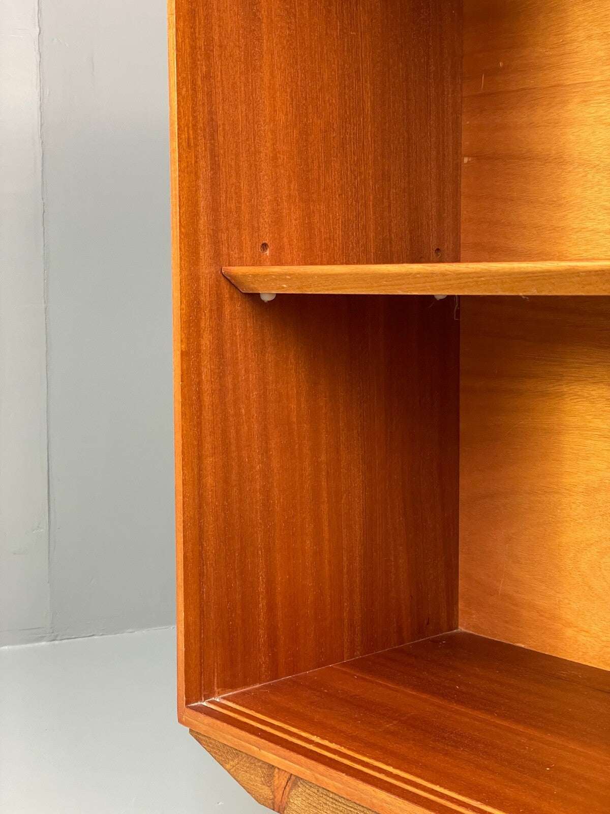 Vintage Teak Glazed Bookcase Beaver And Tapley Mid Century Shelving EB9718 MWOO - UKDK FURNITURE