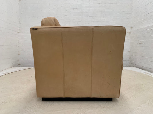 Danish Skalma Tan Leather Two to Three Seat Sofa Mid-Century Modern EB3355 M3SS - UKDK FURNITURE