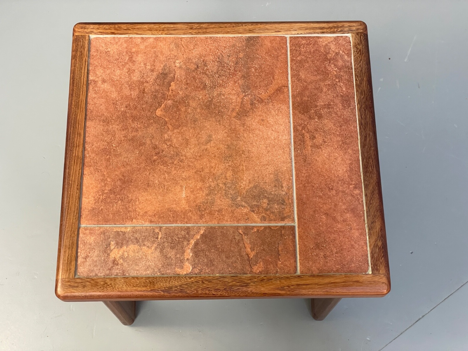 Vintage Teak Nesting Tables Tile Topped 1970s Retro Design EB9757 MWOO - UKDK FURNITURE
