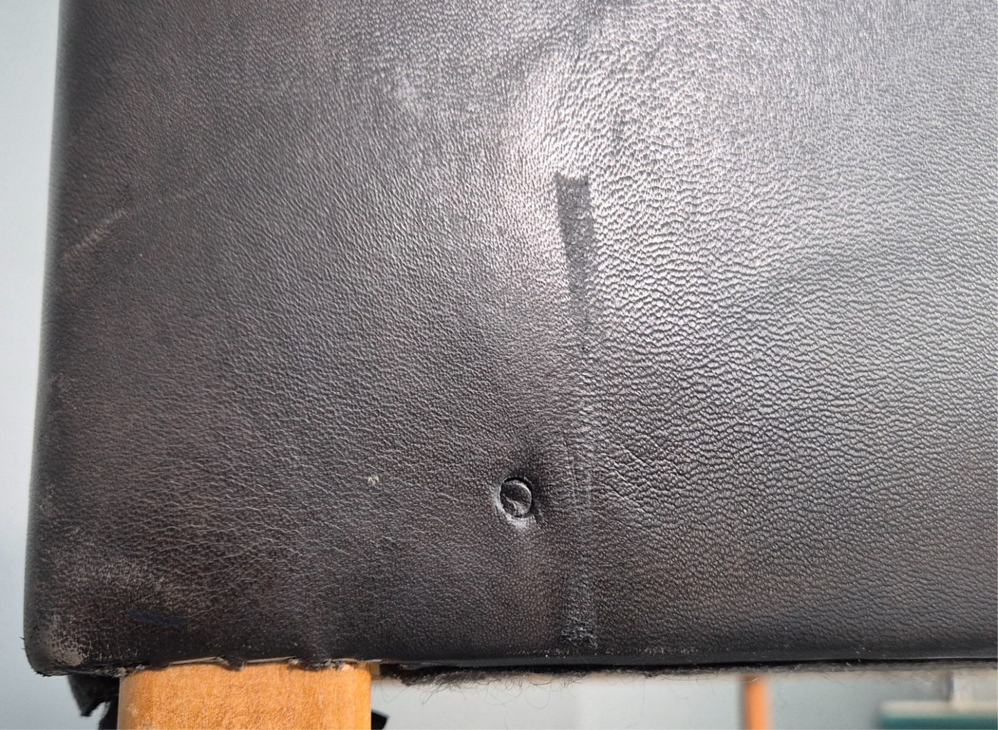 Vintage 3 Seat Sofa Danish Black Leather Vemb MCM Retro 1980s EB10478 M3SS23