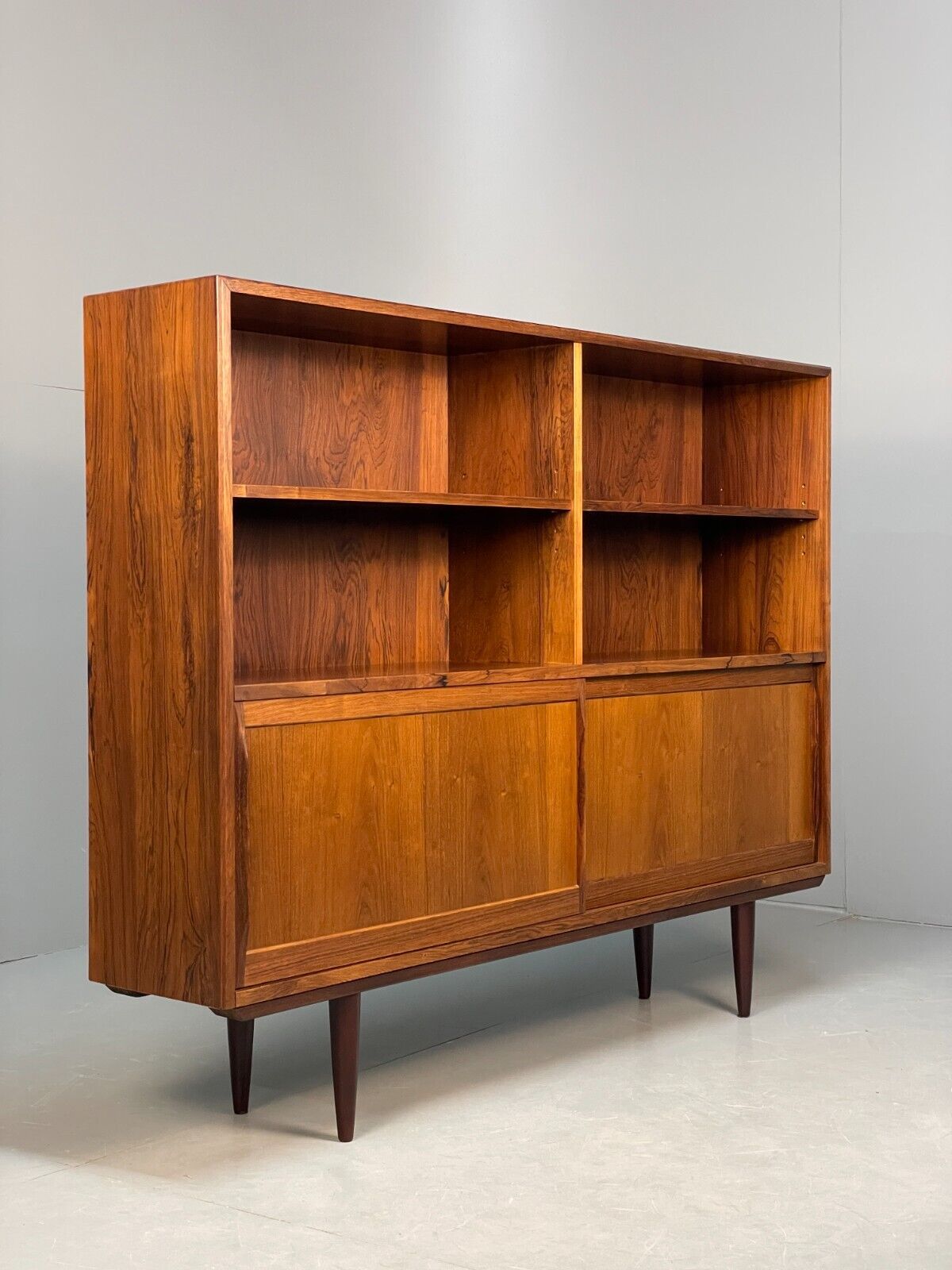 Midcentury Danish Tall Sideboard Storage Cabinet Vintage 1960s EB8674 MWOO - UKDK FURNITURE