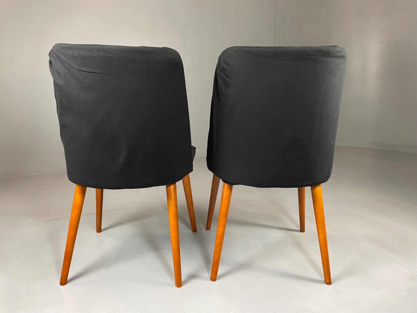 Danish Pair of Mid Century Beech & Fabric Chairs, Retro, Vintage EB4602 MNOR - UKDK FURNITURE