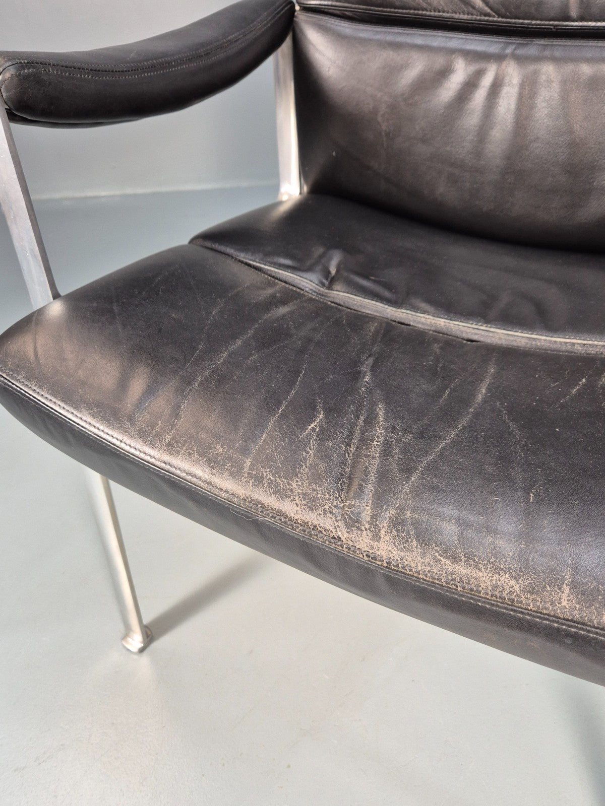 Roder Sohne Leather and Aluminium Boardroom Chair 1960s Retro MCM EB10645 MNOR4