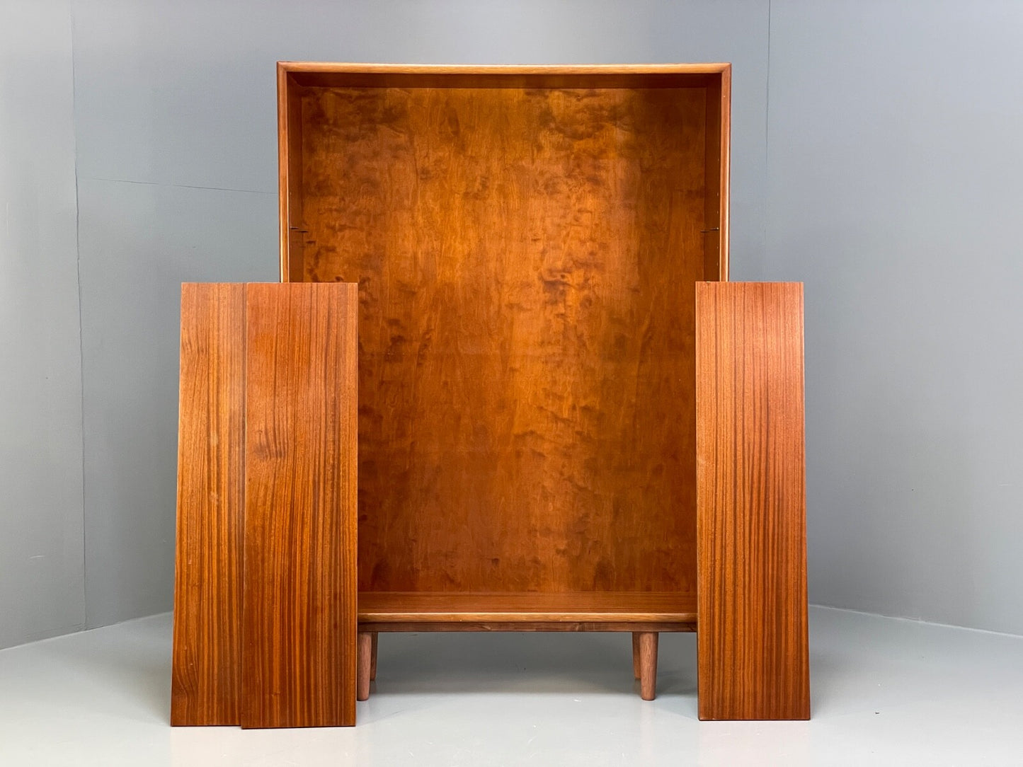 Vintage Danish Walnut Bookcase 1950s Retro Adjustable Shelving EB8812 MWOO - UKDK FURNITURE