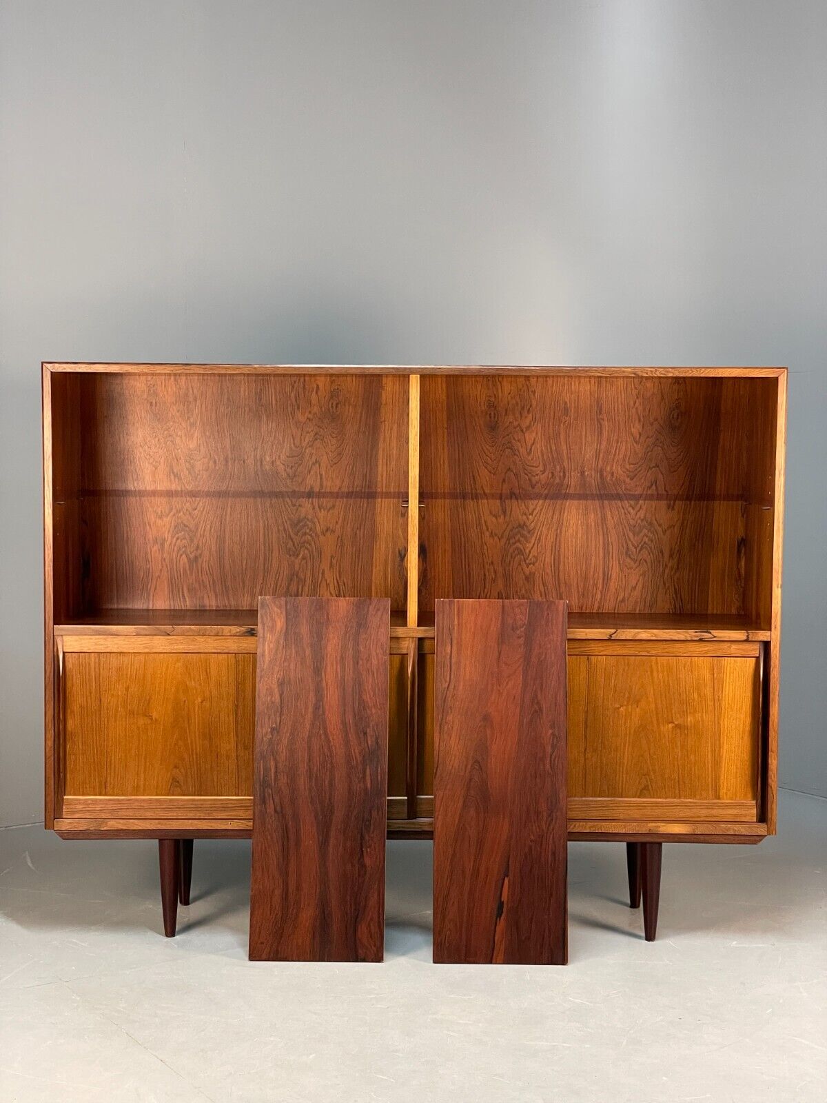 Midcentury Danish Tall Sideboard Storage Cabinet Vintage 1960s EB8674 MWOO - UKDK FURNITURE